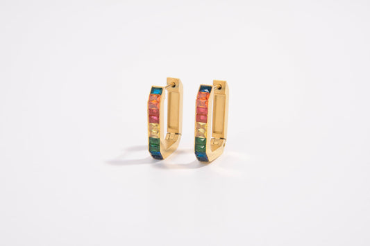 Rainbow Luxe Hoops