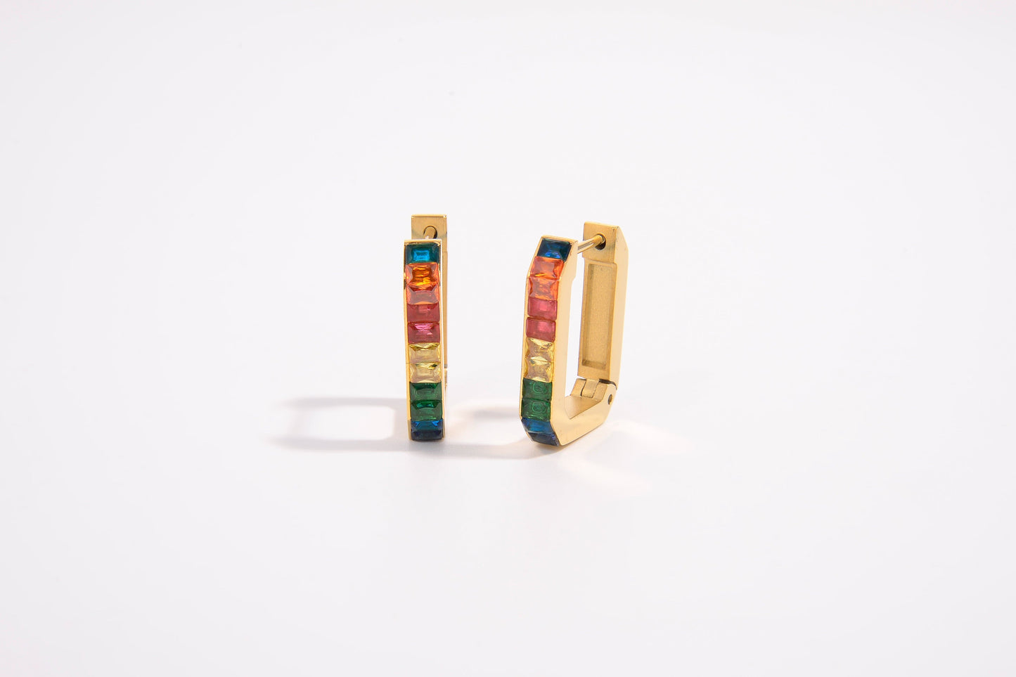 Rainbow Luxe Hoops