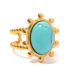 Turquoise Sunburst Ring