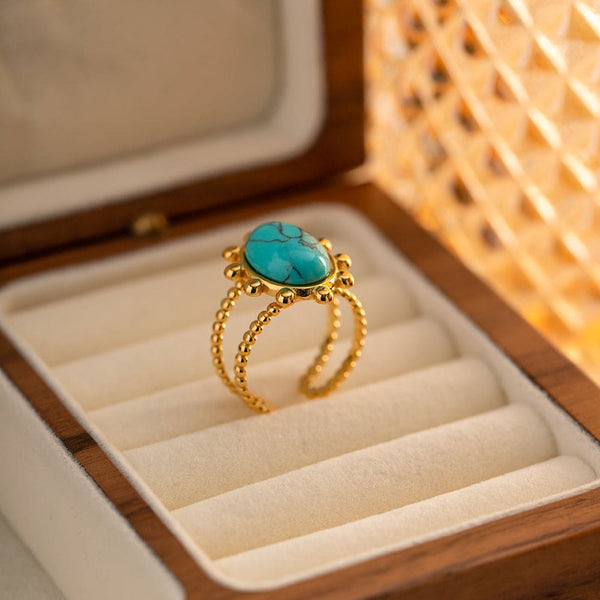 Turquoise Sunburst Ring