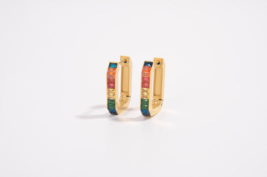 Rainbow Luxe Hoops