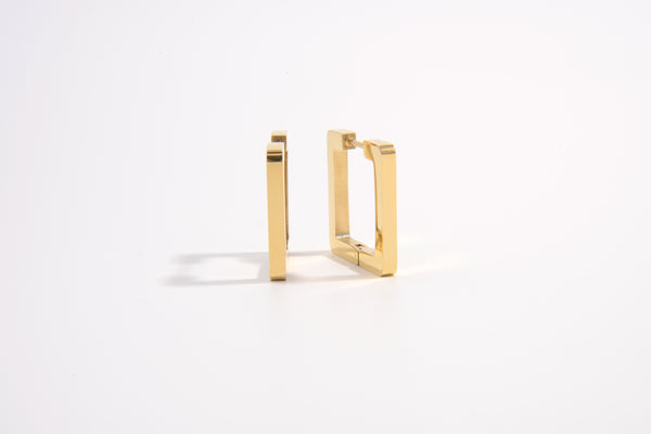 Rectangle Huggie Hoop Earrings