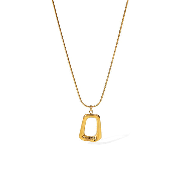 Open Square Pendant Necklace