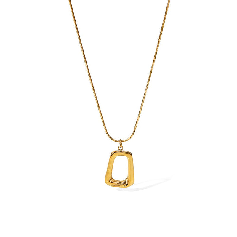 Open Square Pendant Necklace