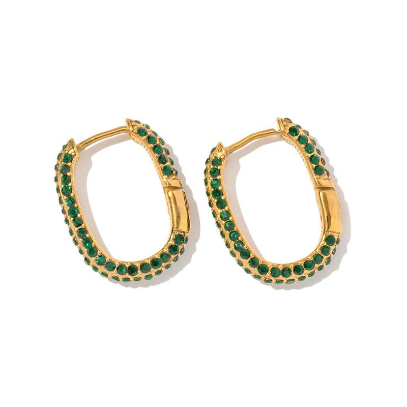 Green Envy Hoop Earring