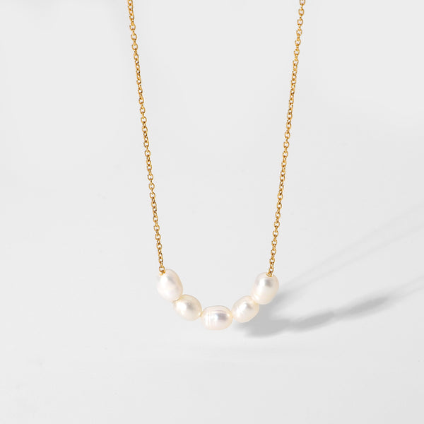 Modern Pearl Link Necklace