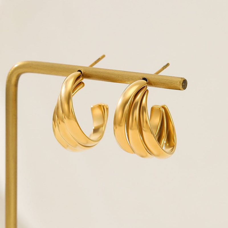 Twisted Edge Hoops