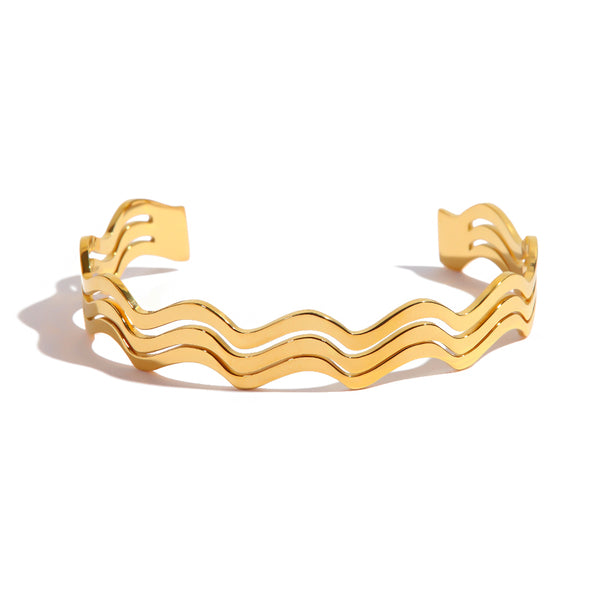 Ocean Wave Layered Bangle