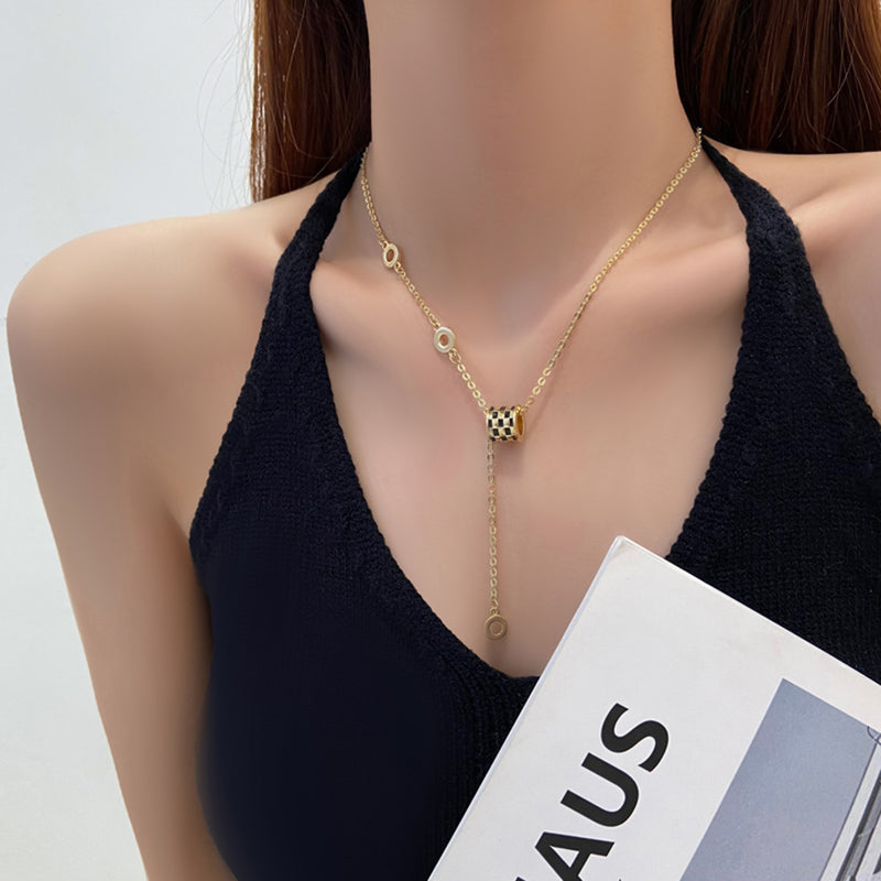 Modern Y-Shaped Pendant Necklace