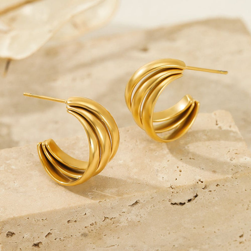 Twisted Edge Hoops