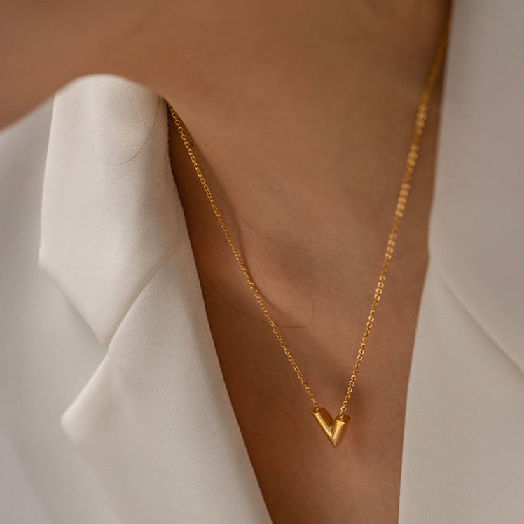 Geometric V-Link Necklace