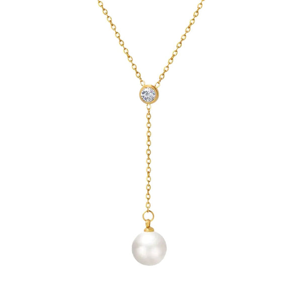 Pearl Drop Y-Necklace