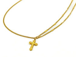 Retro Double Chain Cross Necklace