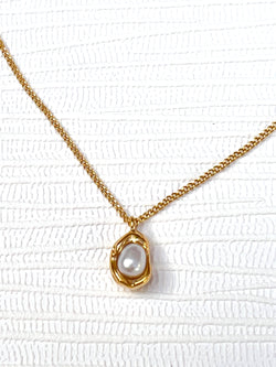 Cuban Pearl Pendant Necklace